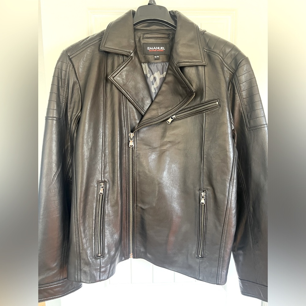 EMANUEL by Emanuel Ungaro NWOT Men’s Leather Moto Jacket Size XL